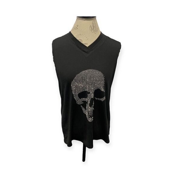 Crystal Skull Sleeveless Tank Top, Small, NEW NWOT - Picture 1 of 4